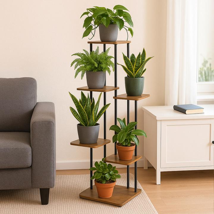 Produktbild Relaxdays Pflanzenregal Metall 5 Ablagen