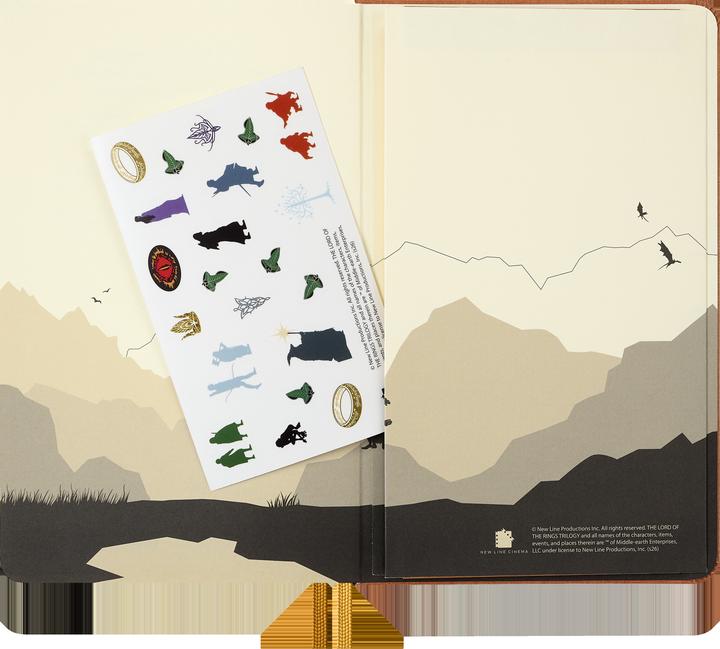 Actual product image Moleskine Der Herr der Ringe Notizbuch Frodo Sam limitierte Ausgabe, L/A5, blanko, fester Einba (A5, Plain, Hardcover)
