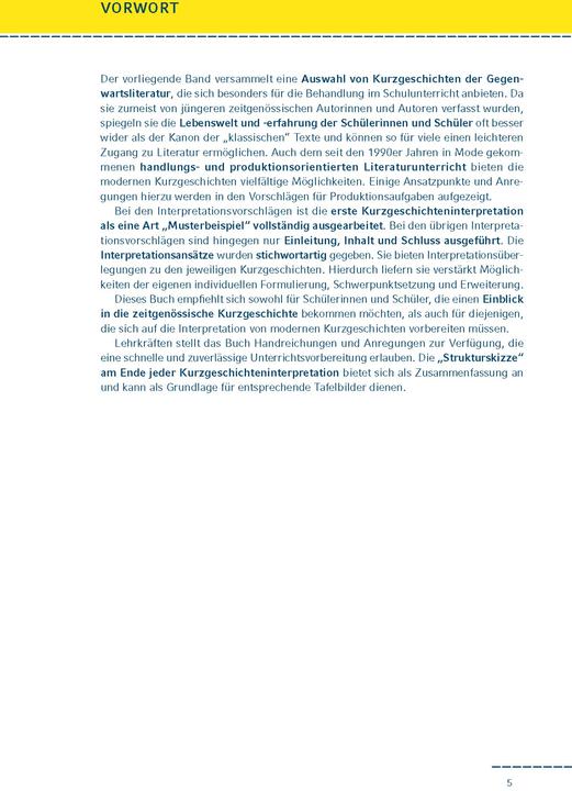 Produktbild Moderne Kurzgeschichten interpretiert (Deutsch, Volker Krischel, 2024)