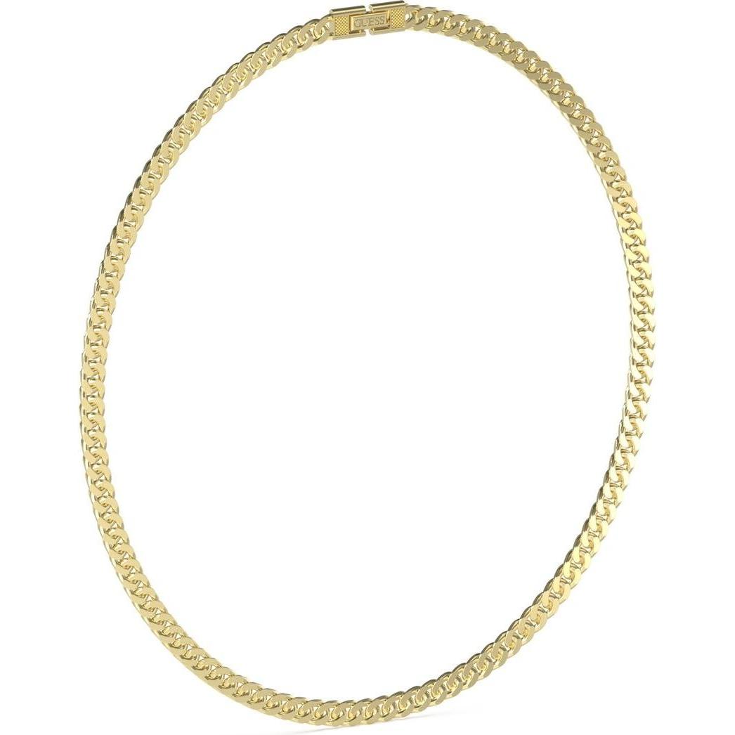 Guess, Collana, Heren heren stalen goldplated collier LINK CITY - Ketting - Staal - Goudkleurig - 54 cm, (Acciaio inossidabile)