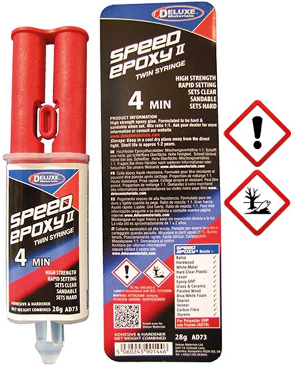 Image du produit Deluxe Materials Speed Epoxy II 4 min 28g seringue (67 g, 1 ml)