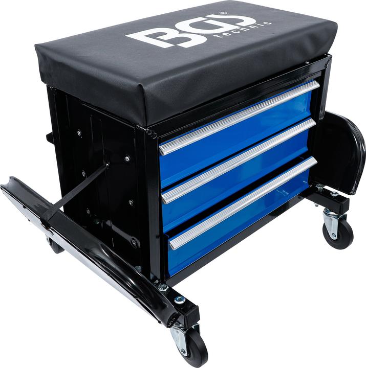 Productafbeelding BGS Werkplaatsstoel op wielen | met 3 laden (1x)