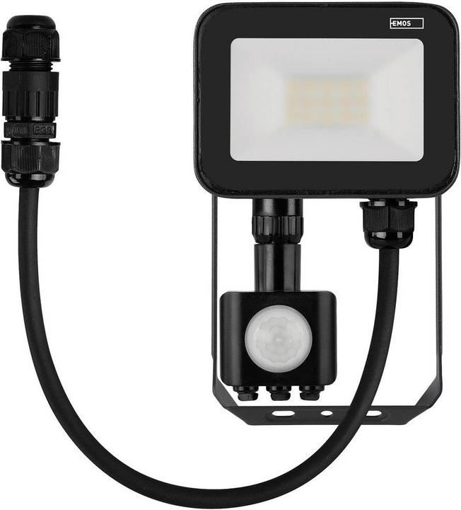 Emos LED Flutlicht PROFI mit Bewegungsmelder, 10W neutralweiss (1100 lm, IP65)