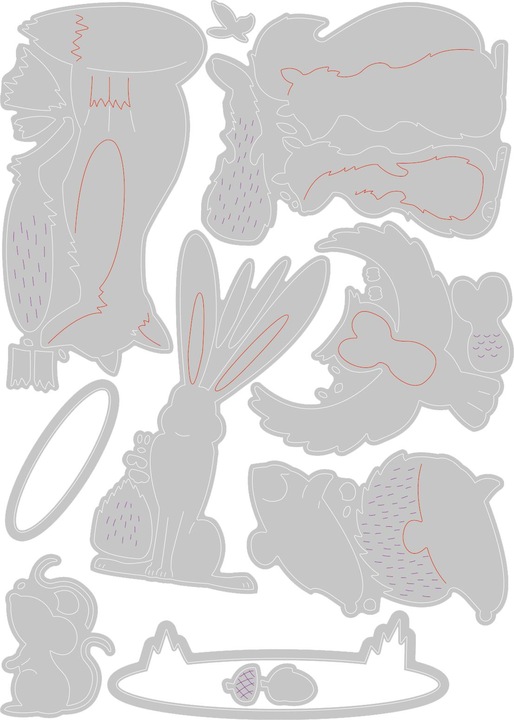 Produktbild Sizzix Thinlits Stanzschablone "Forest Animals"
