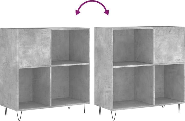 Image du produit VidaXL Plattenschrank Betongrau 84,5x38x89 cm Holzwerkstoff