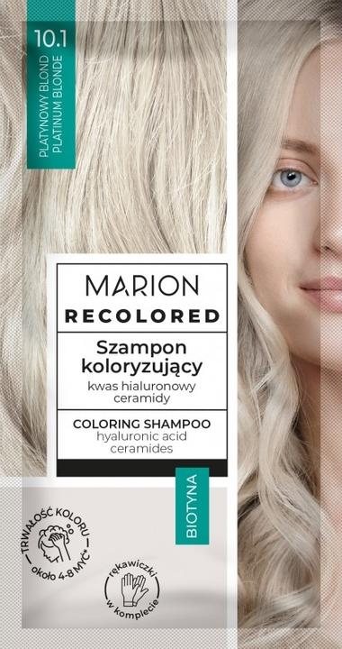 Produktbild Marion Recolored Coloring Shampoo 10.1 Platinum Blonde 35Ml (35 ml, Flüssiges Shampoo)