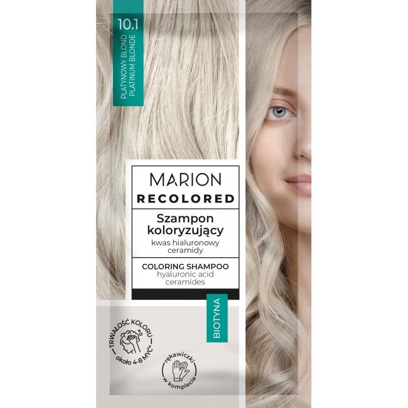 Marion, Shampoo, Recolored Coloring Shampoo 10.1 Platinum Blonde 35Ml (35 ml, Flüssiges Shampoo)