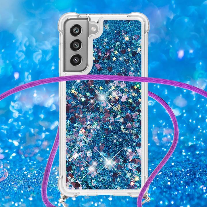 Produktbild Cover-Discount Galaxy S21 FE - Hülle mit Umhängeband blau