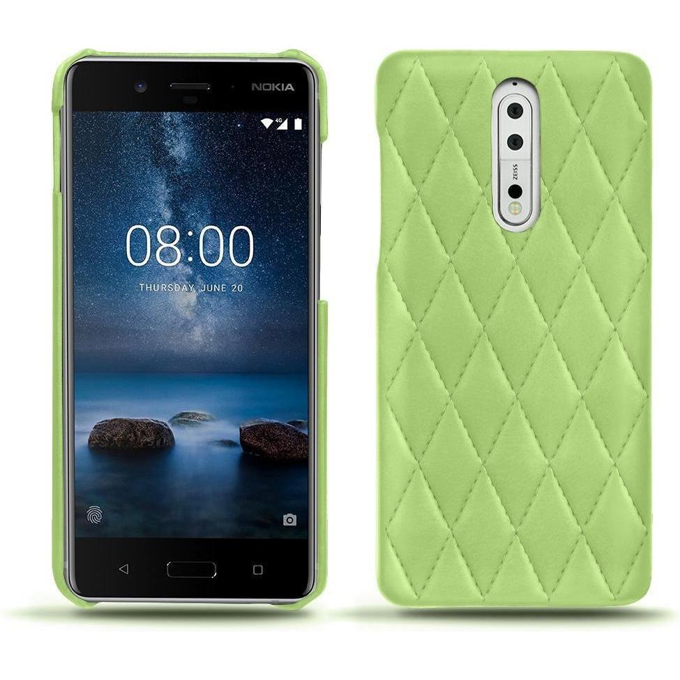 Noreve Lederschutzhülle (Nokia 8), Smartphone Hülle, Grün