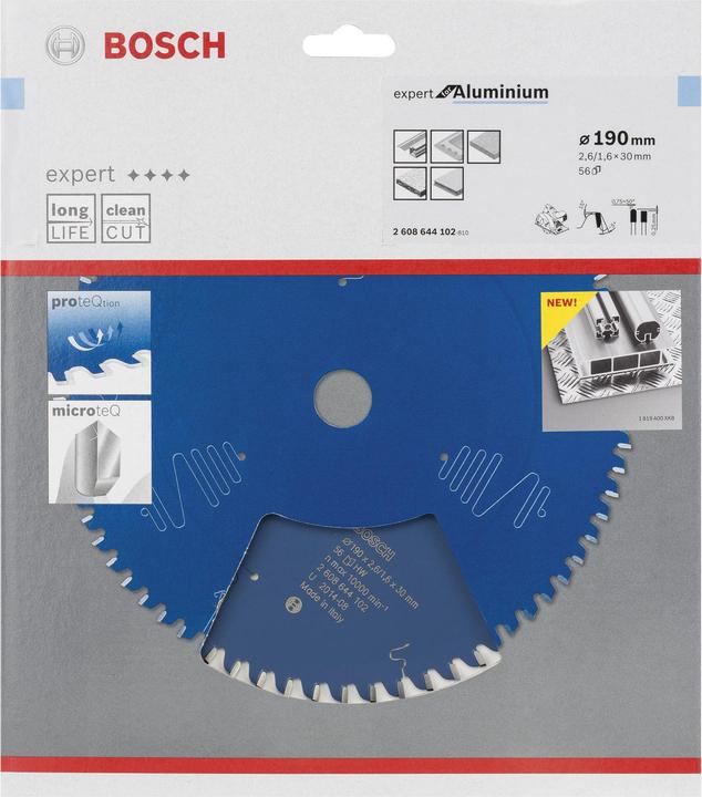 Actual product image Bosch Professional Zubehör Circular saw blade Expert for Aluminium, 190 x 30 x 2.6 mm, 56