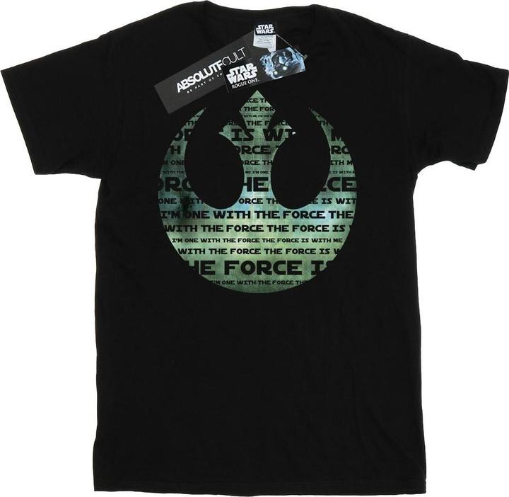 Image du produit Star Wars - T-shirt ROGUE ONE I'M ONE WITH THE FORCE ALLIANCE EMBLEM GREEN - Homme (L)