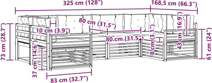 Produktbild vidaXL Outdoor-Sofa