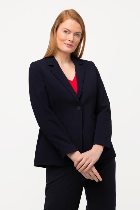 Immagine prodotto Ulla Popken Blazer con punto decorativo, revers, tasche a filetto (44)