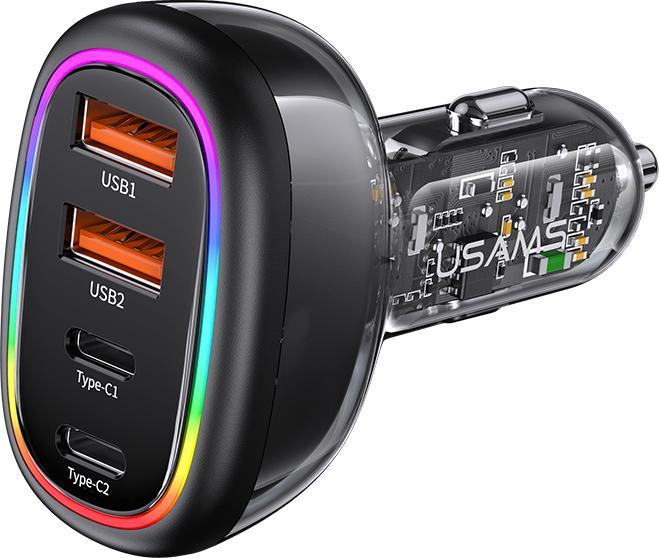 Produktbild Usams Ład. sam. 2xUSB-C 2xUSB-A C34 120W Fast Charge niebieski/blue CC169CC01 (US-CC169) (120 W)