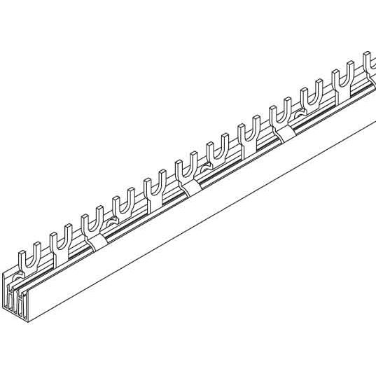 Thumbnail - Pollmann Phasenschiene 3ph 17,8mm 1000mm 16qmm 80A Gabel isoliert (Kabel), Elektronikzubehör + Gehäuse