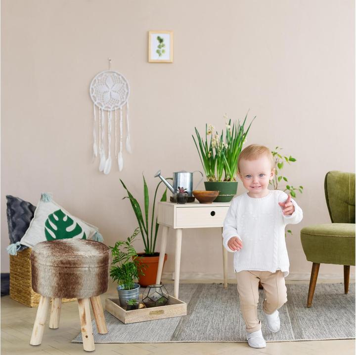 Image du produit Relaxdays Tabouret fourrure