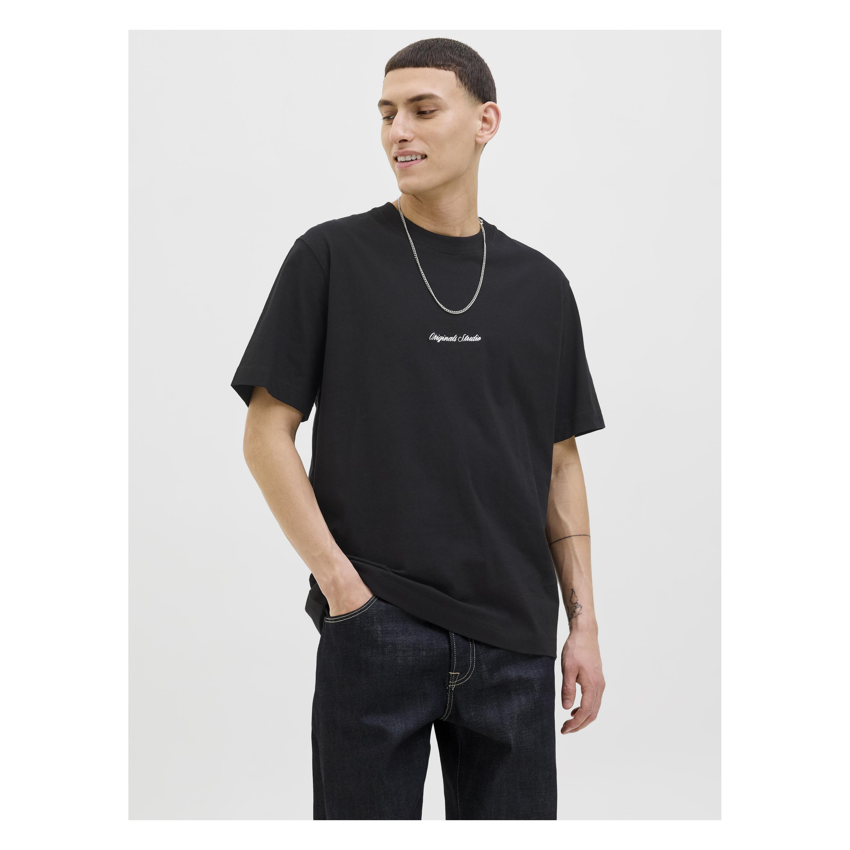 T-Shirt Uomo JACK & JONES Jorbrink Tee SS Crew Neck Noos - Classica In Cotone, Vestibilità Boxe, Girocollo, Colori Unis