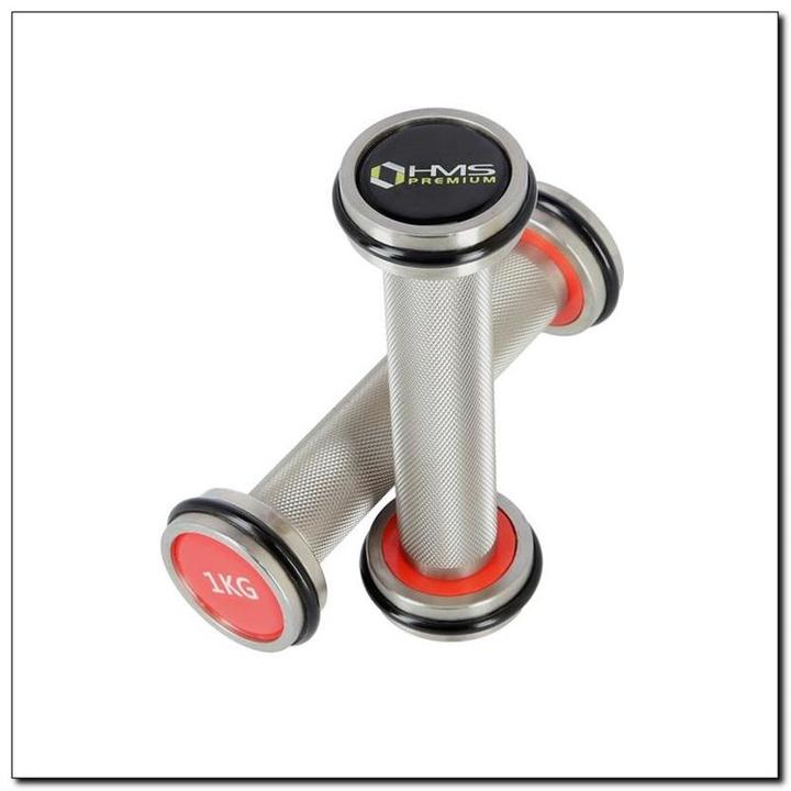 Produktbild HMS Chromhanteln 2x1 kg Silikonelemente Premium HH01
