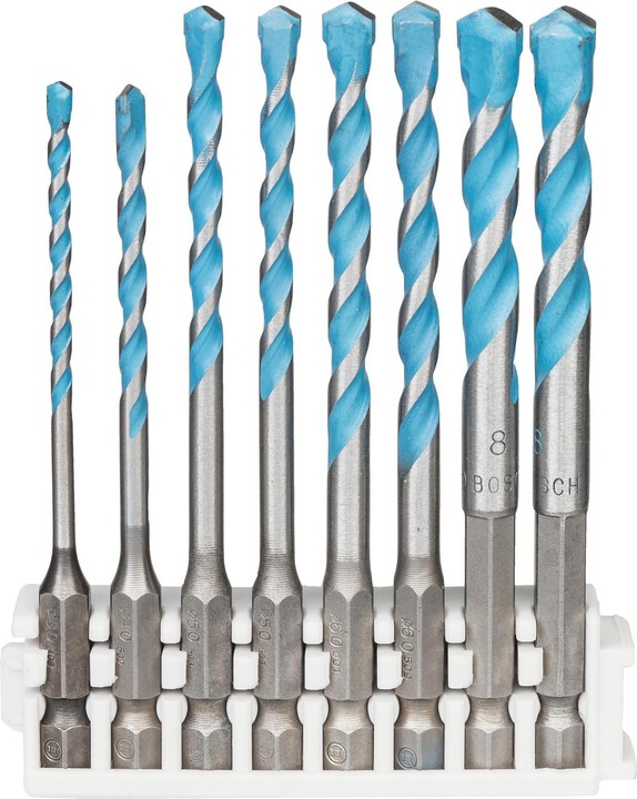 Bosch Professional Zubehör Hex-9 MultiConstruction Drill Sets (3 mm, 4 mm, 5 mm, 6 mm, 8 mm)