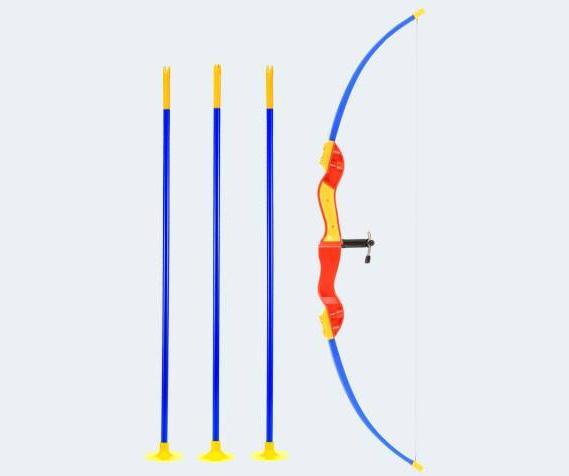 Produktbild Toi-Toys Pfeil- und Bogenset Bogen 58 cm, 3 Pfeile 44 cm mit Saugnapf, ab 6 Jahren