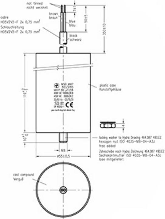 Actual product image MKP motor capacitors