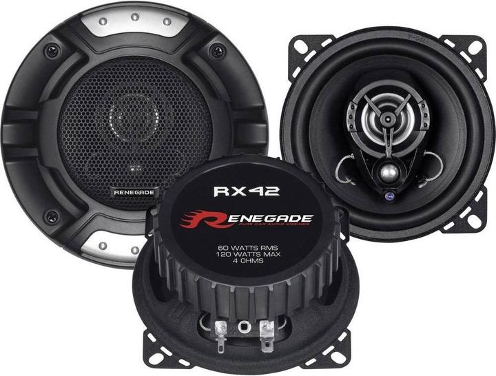 Actual product image Renegade 2-Way Coaxial Car Speakers (120 W, 10 cm)