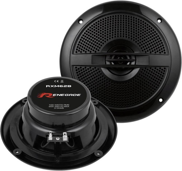 Renegade 16.5 cm (6.5″) outdoor 2-way coaxial speaker (200 W, 16.50 cm)