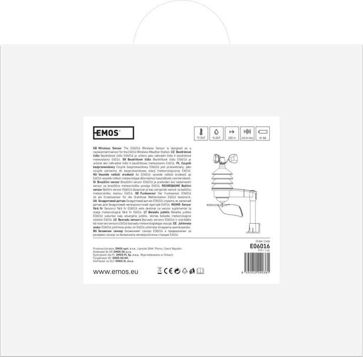 Actual product image Emos Wireless sensor for weather station E6016