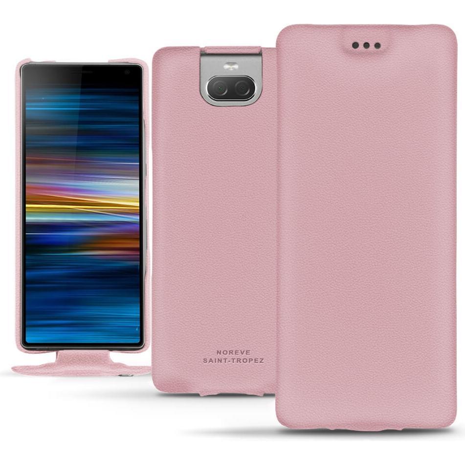 Noreve Lederschutzhülle vertikal (Sony Xperia 10), Smartphone Hülle, Rosa