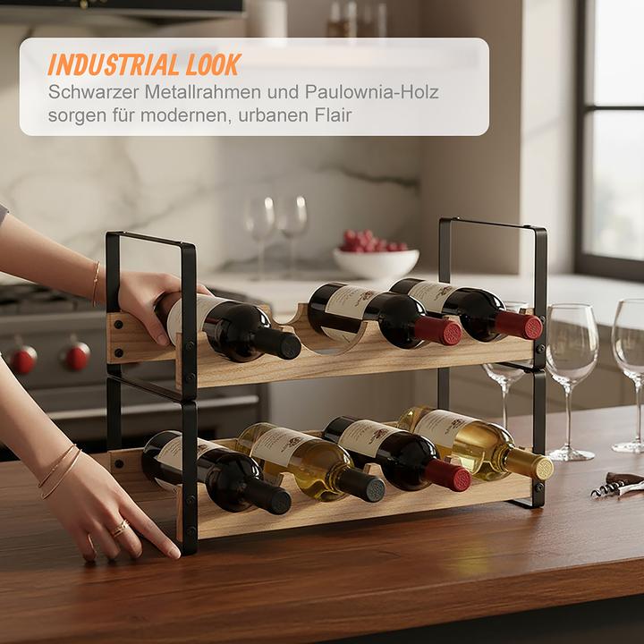 Actual product image Relaxdays winerack (8 bottles, 39.50 x 17.50 x 29 cm)