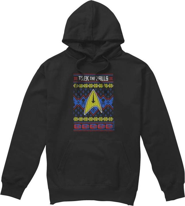 Produktbild Trek the Halls Ugly Kapuzenpullover weihnachtliches Design (M)