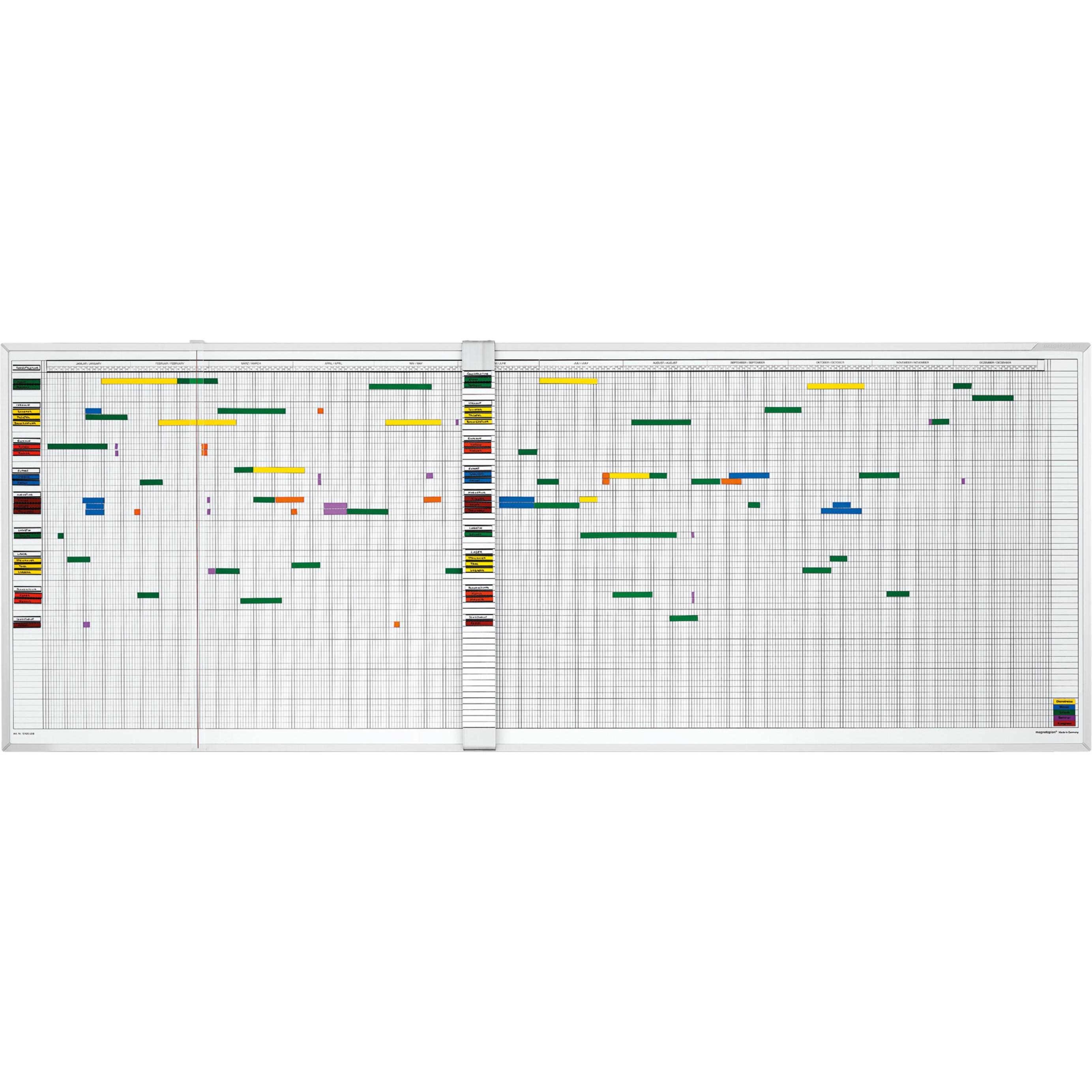 Thumbnail - Magnetoplan, Präsentationstafel, Aktivitäten- & Urlaubsplaner, 7-Tage-Woche (200 x 75 cm)