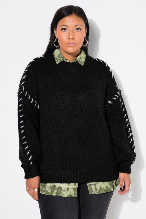 Produktbild Studio Untold Pullover, oversized, Colornähte, Langarm (56)