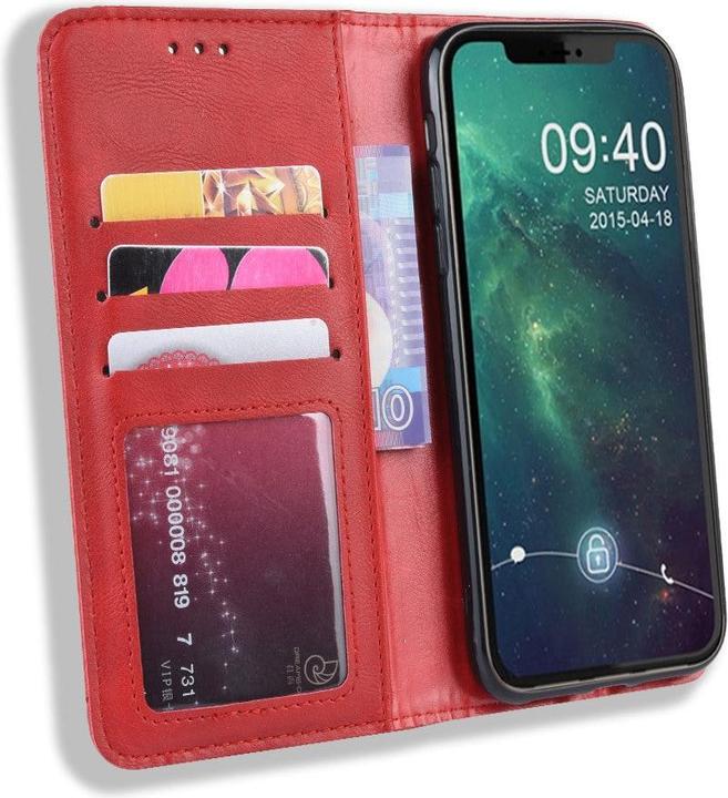 Actual product image Cover-Discount iPhone 12 / 12 Pro - Stand Flip Case Cover red (Apple iPhone 12, Apple iPhone 12 Pro)