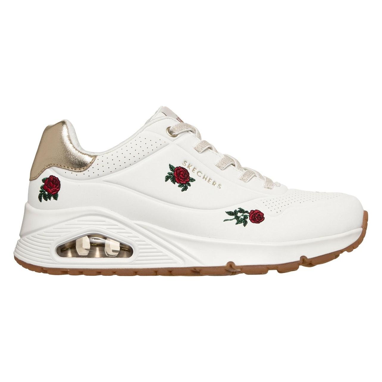 Skechers, Vrouwen, Sneakers, Champagner & Rosen Sneaker, Wit, Roze, (41)