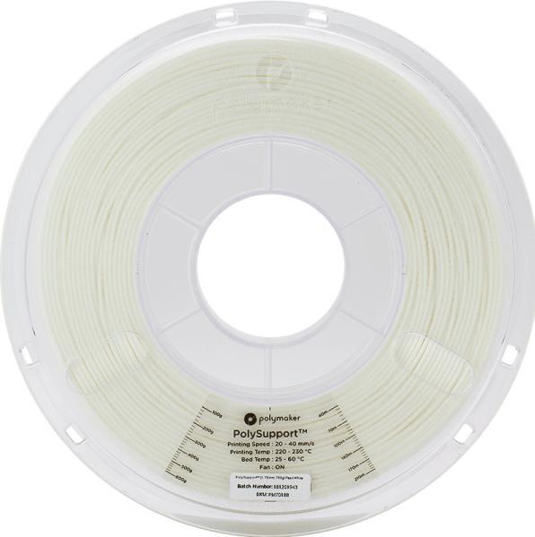 Actual product image Polymaker 70188 - Filament - PolySupport Peel off - 750 g (PolySupport, 1.75 mm, 750 g, White)
