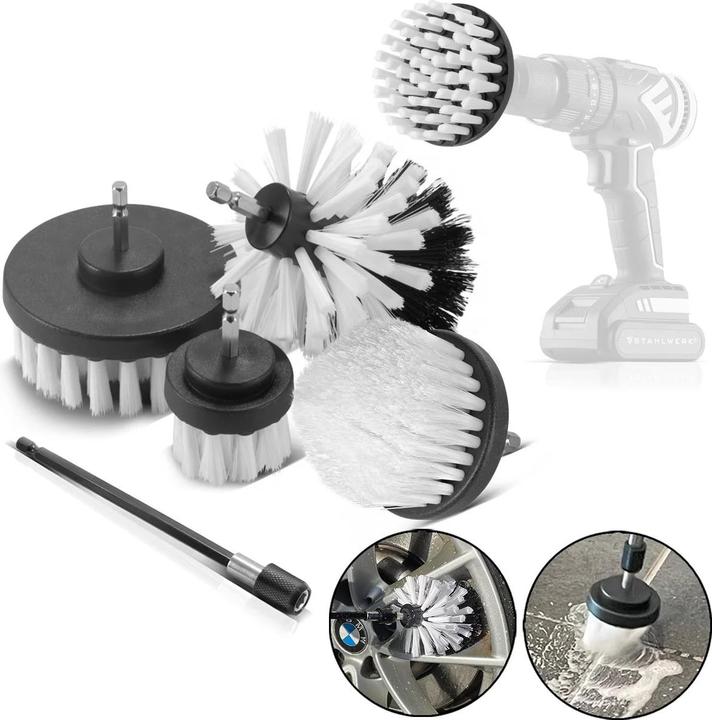 Produktbild Stahlwerk Bürsten-Aufsatz 15er Set für Akkuschrauber und Bohrmaschinen