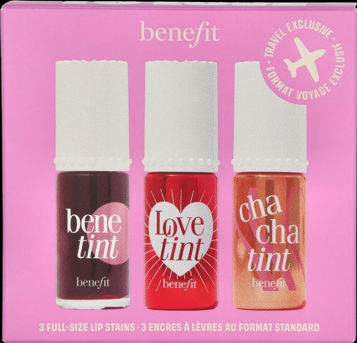 Actual product image BeneFit Cosmetics Lip Tints to Love (Gold, Red, Violet)