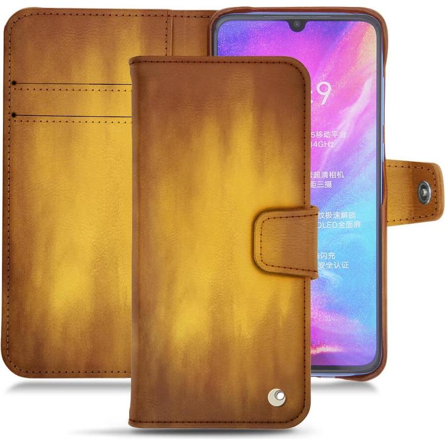 Noreve Lederschutzhülle Wallet (Xiaomi Mi 9), Smartphone Hülle, Gold