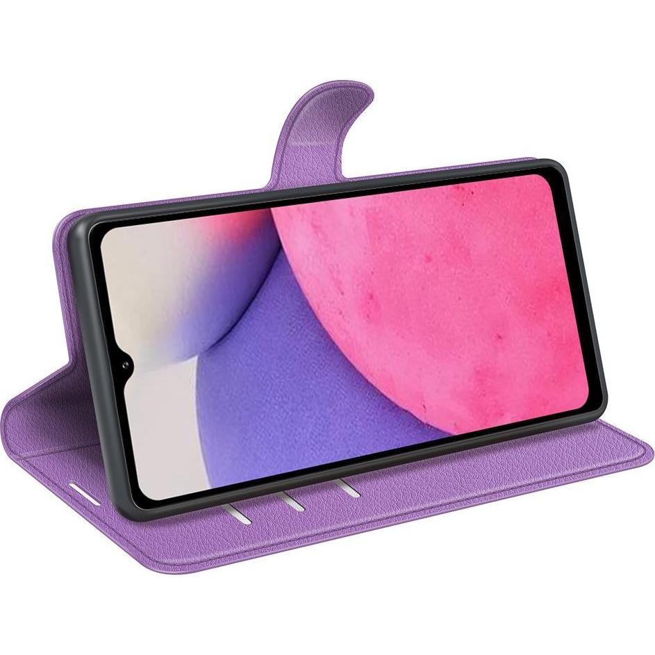 Thumbnail - Cover-Discount Galaxy A33 5G - Leder Etui Hülle violett (Samsung Galaxy A33 5G), Smartphone Hülle, Violett