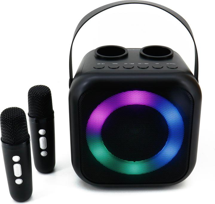 Actual product image Soundmaster BT2024SW Karaoke system Incl. microphone, rechargeable Black (Electrical connection)