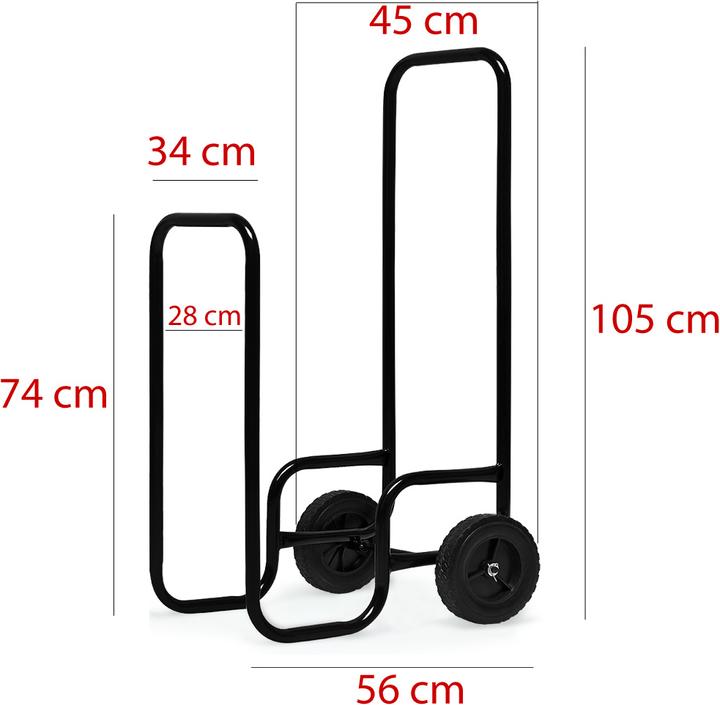 Actual product image Deuba Firewood trolley