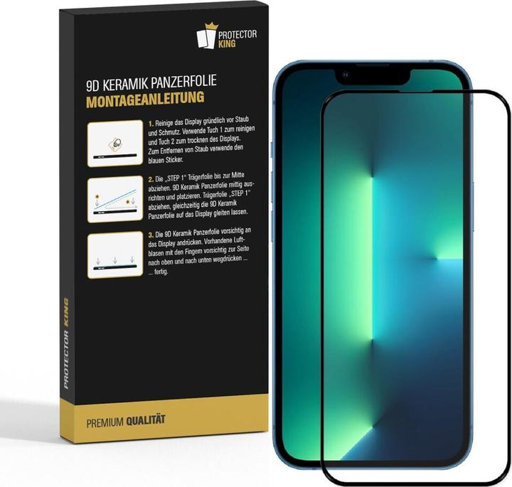 Produktbild Protectorking 2x Ceramic-Glass Full Cover HD Klar (2 Stück, Apple iPhone 13 mini)