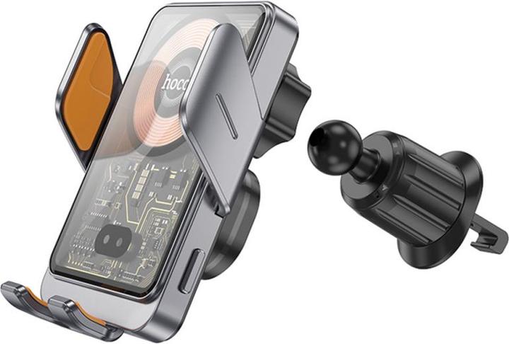 Actual product image Hoco 2 in 1 QI Wireless Fast Charge car cradle charging station
