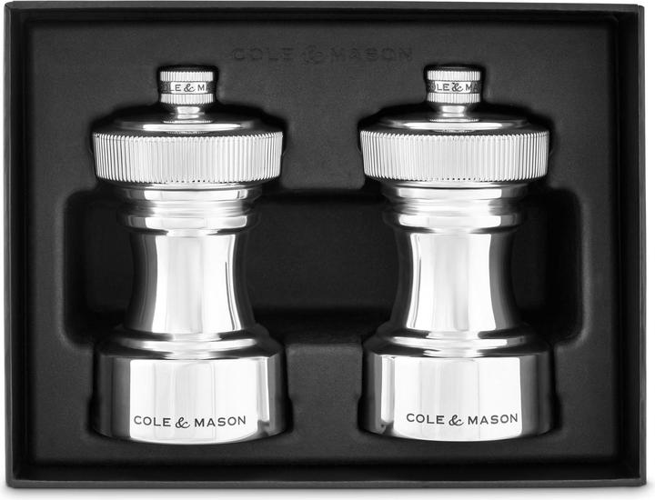 Produktbild Cole & Mason Pfeffer-Salzmühlen Set Hoxton versilbert 10.4x5.5x5.5 cm