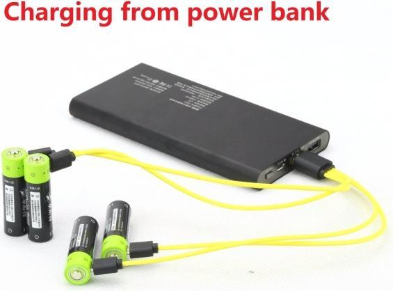 Immagine prodotto Znter AA 1.5V 1700mAh li-polimero ricaricabile via USB Blister da 2 (2 pz., AA, 1700 mAh)