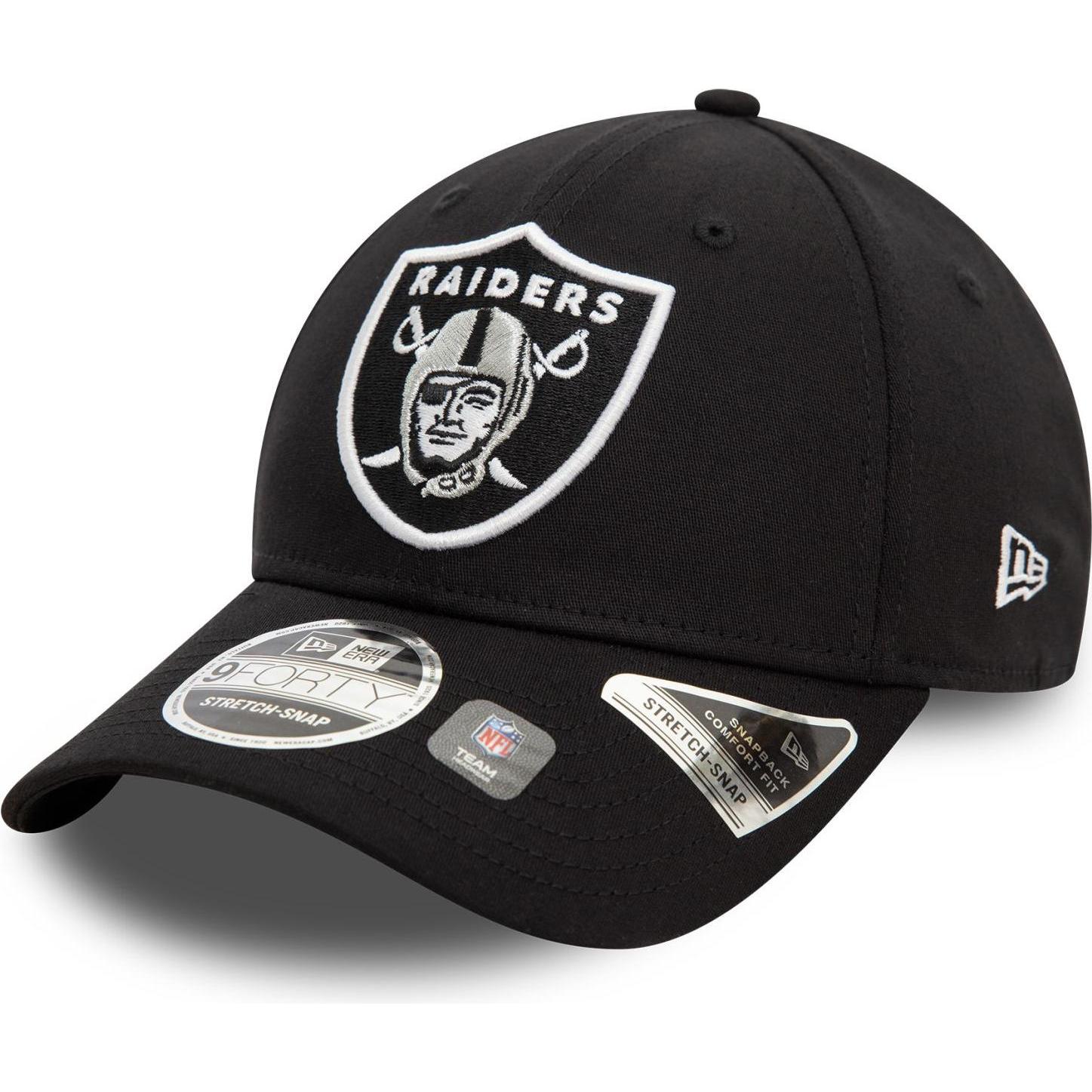 New Era, Herren, Cap, 9Forty Stretch-Snap Cap - Las Vegas Raiders schwarz, Schwarz, (One Size)