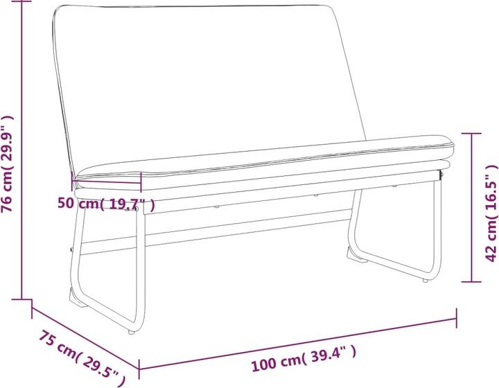 Image du produit vidaXL Sitzbank (100 cm)