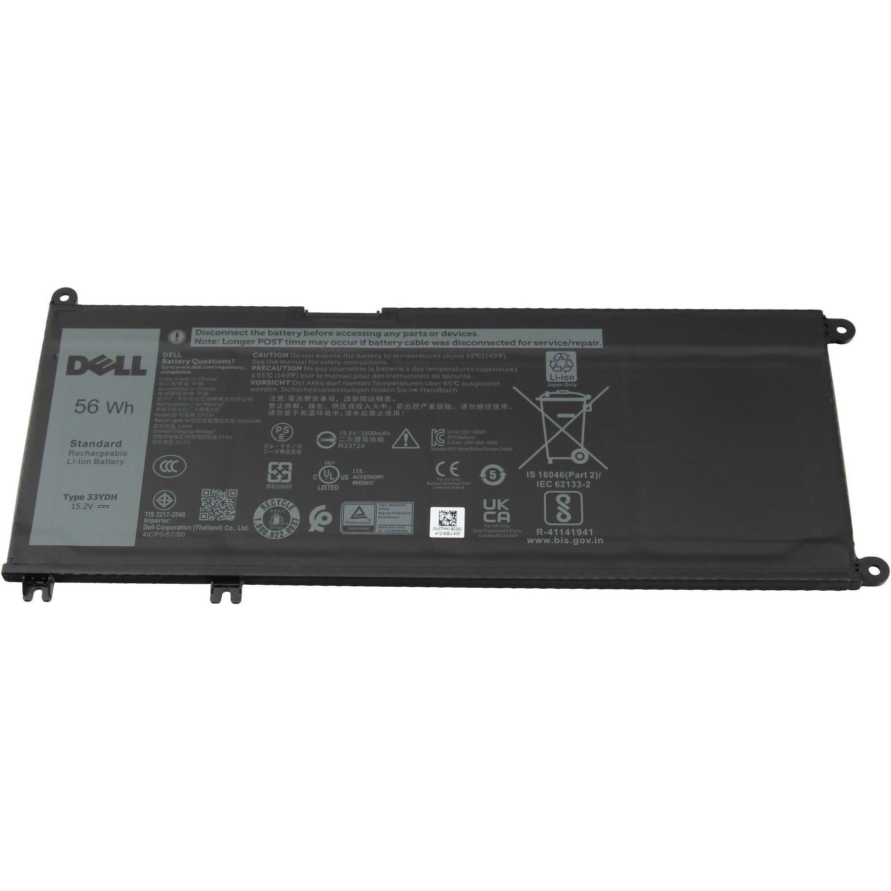 Dell 033YDH (4 Zellen, 3600 mAh), Notebook Akku