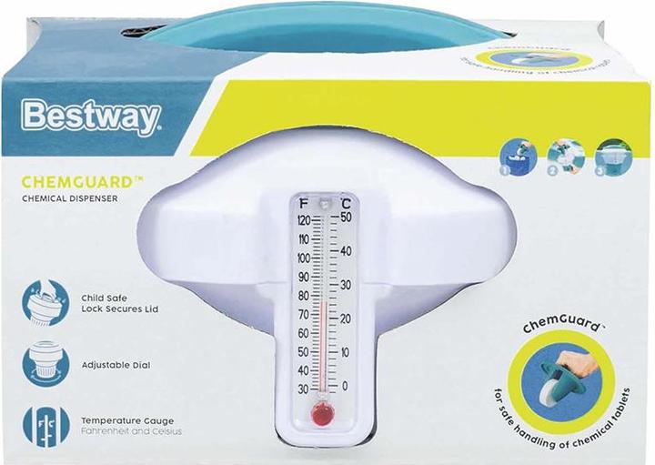 Produktbild Bestway Dosierschwimmer mit Chemguard™ Schutzhandschuh Ø 17.5 x 18.6 cm